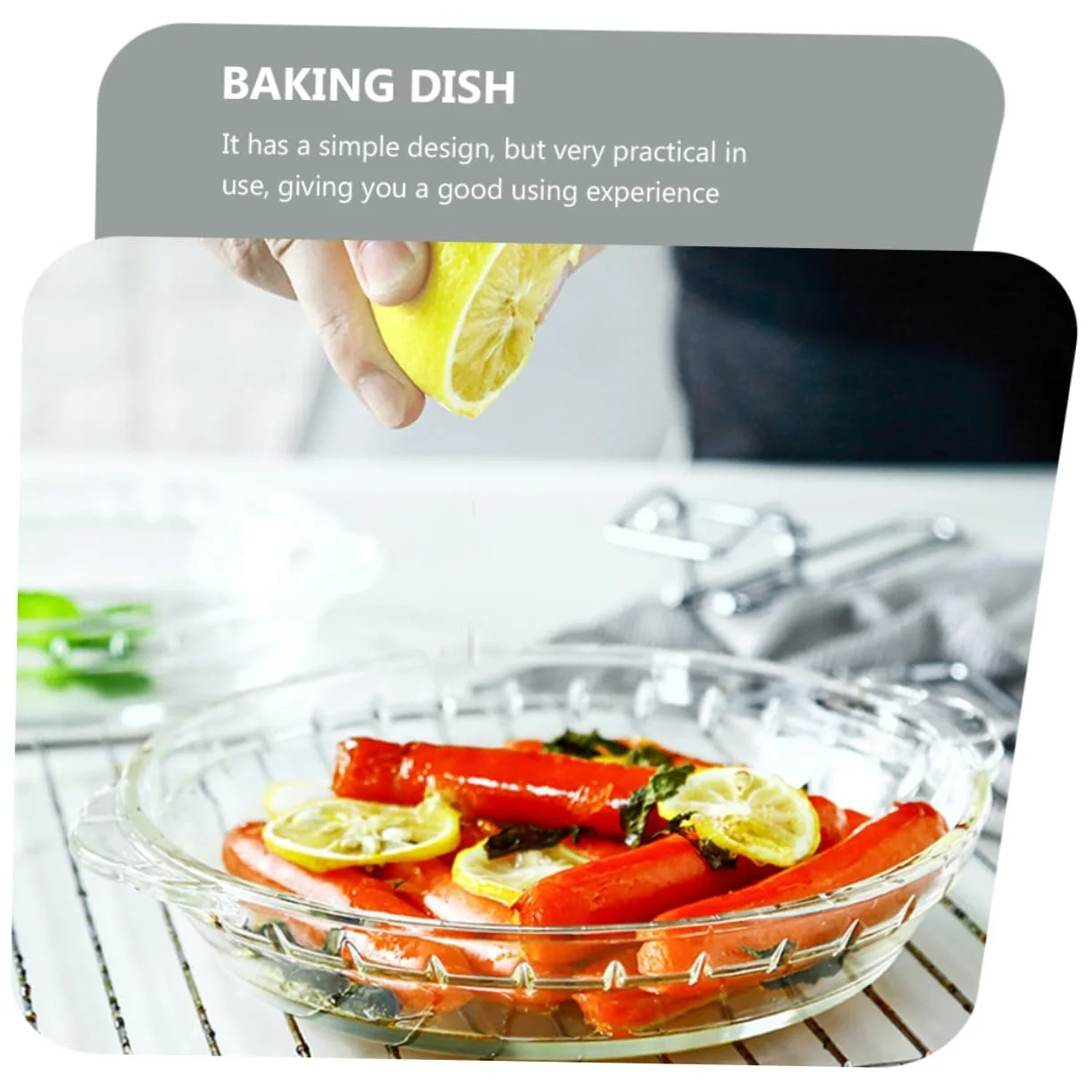 Форма для запекания VALICLUD стеклянная для микроволновой печи, фото №6