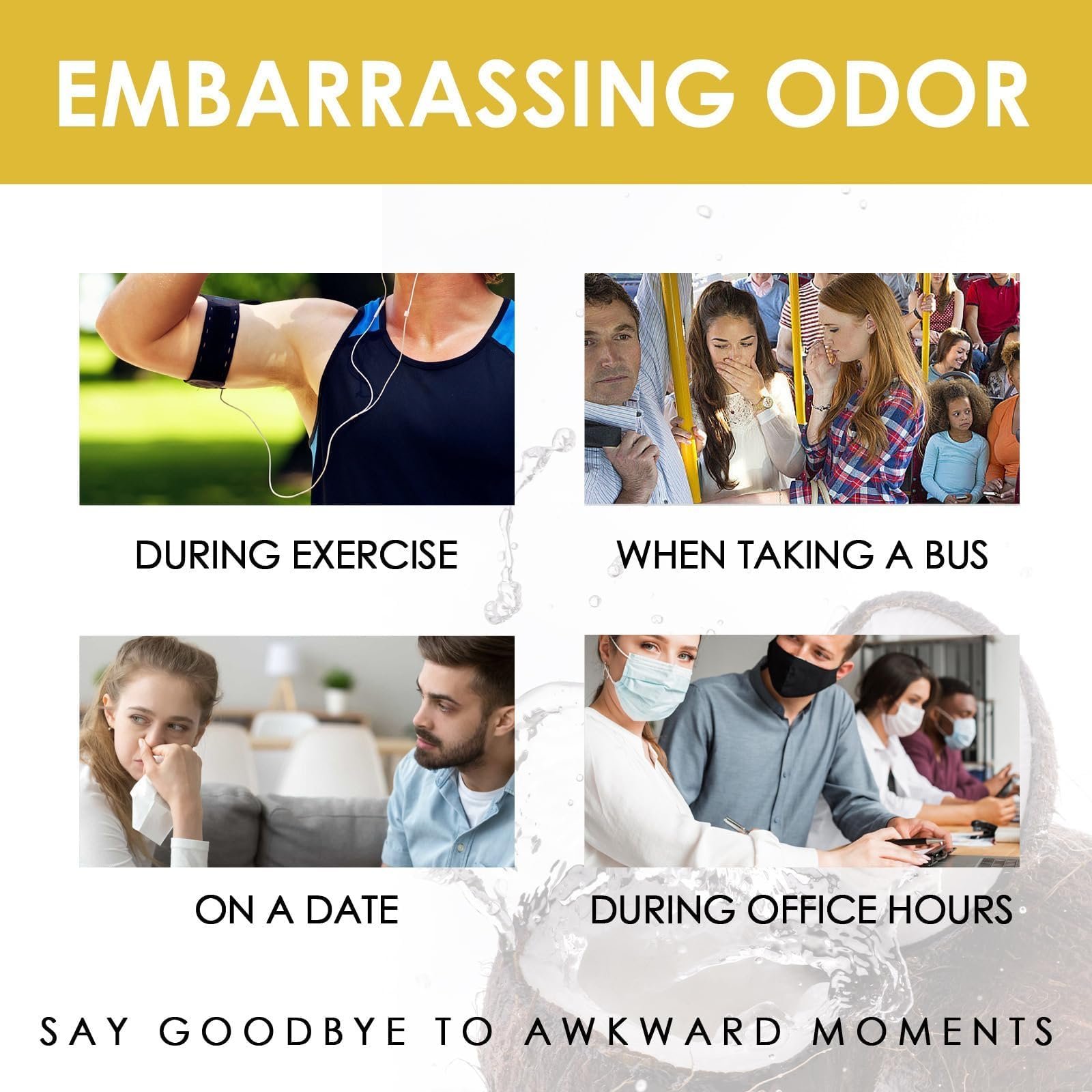 Гель для душу для контролю запаху з мигдальною кислотою та кокосовою олією без SLS, фото №4