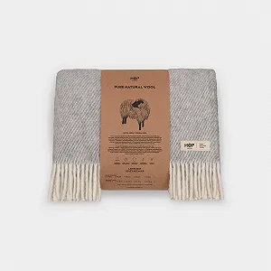 Вовняний Плед HOP DESIGN Virgin Wool - Тепла Покривало 155 x 205 см - Фото 1