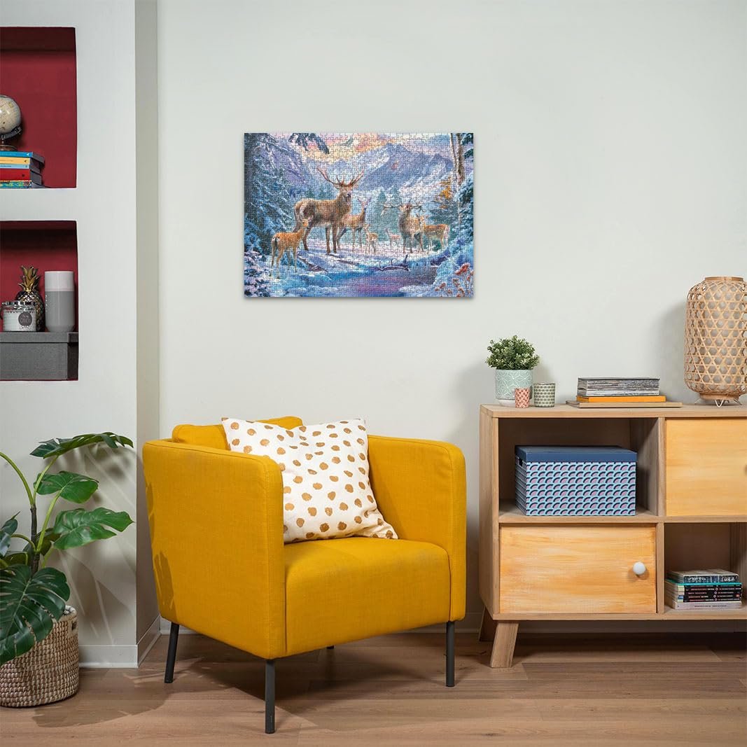 Пазл Ravensburger 12000888 Deer and Deer in Winter 1000 елементів 14+ років, фото №5