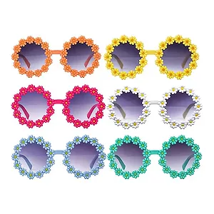 Солнцезащитные очки Круглые Sarini Цветок, серые линзы, белая оправа - Фото 1