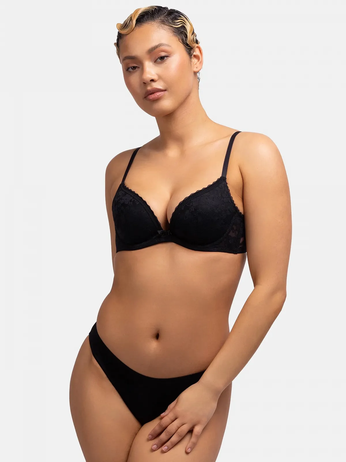 Бюстгальтер Dorina Super Push Up на косточках Plunge T-Shirt Розовый, Черный, Белый, фото №2 Бюстгальтер Dorina Super Push Up на косточках Plunge T-Shirt Розовый, Черный, Белый, фото №2