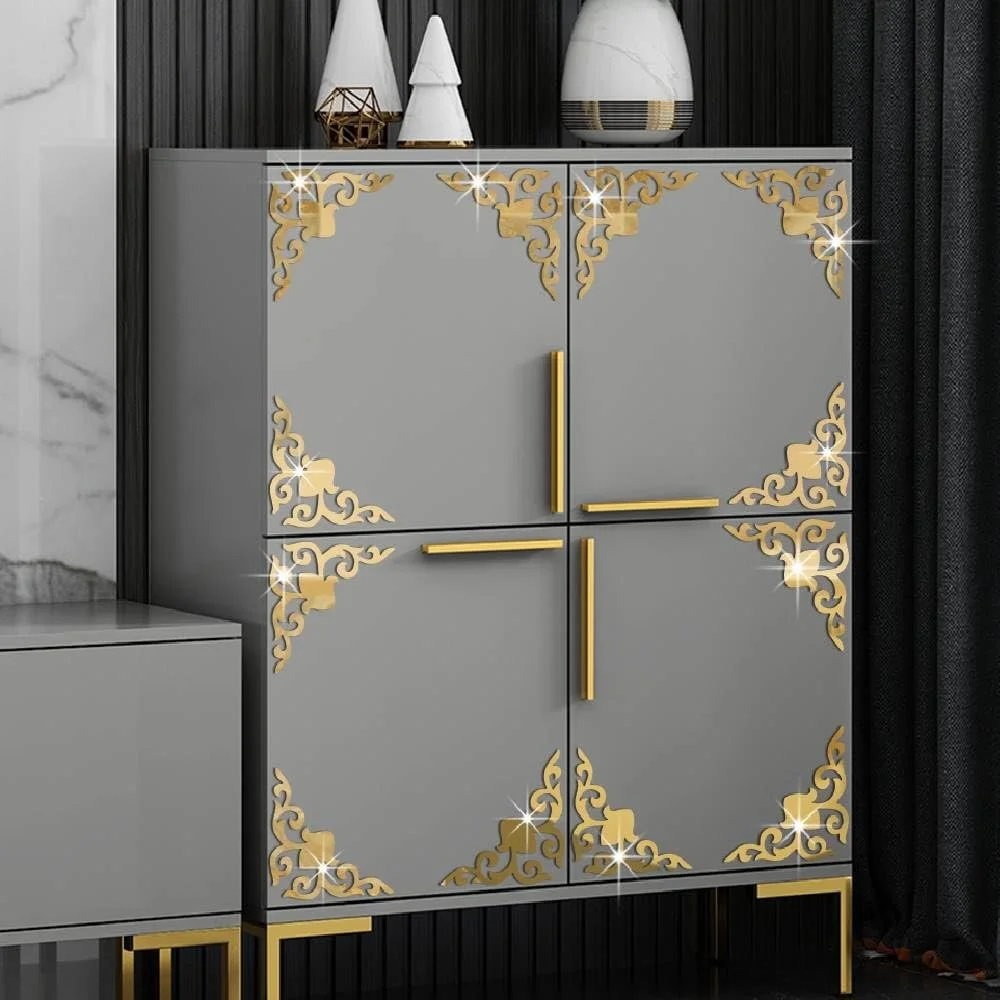 Наклейка на стіну Neukids Mirror Stickers Golden Hollow Flower Акрилова Золота 16 шт., фото №1