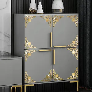 Наклейка на стіну Neukids Mirror Stickers Golden Hollow Flower Акрилова Золота 16 шт. - Фото 1