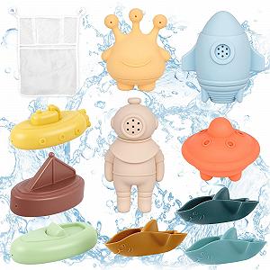 Игрушка для ванной Силиконовая игрушка для воды для детей, 11 шт. - Фото 1