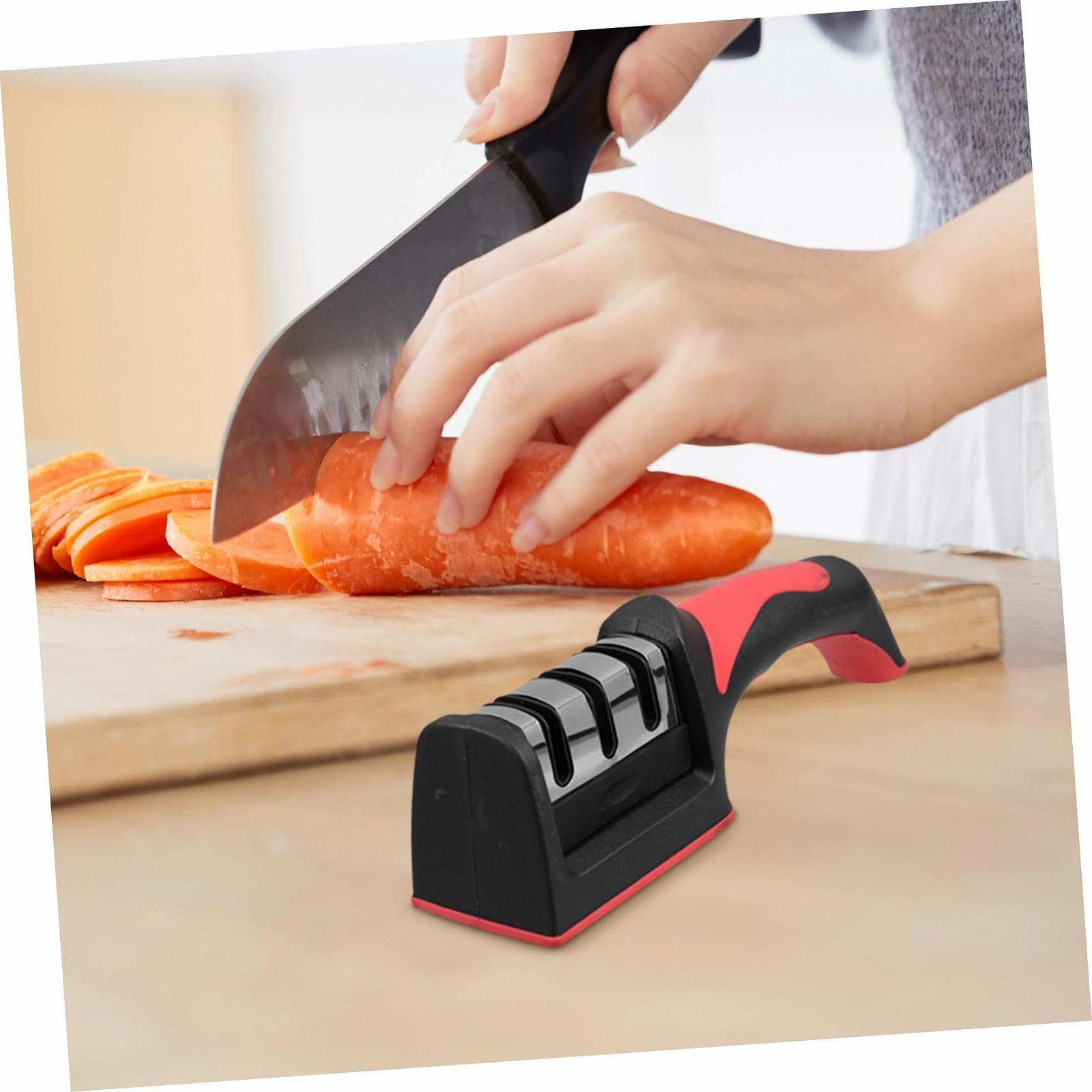 Точилка для ножей Cabilock Мини Портативная Ручная Черная Нержавеющая сталь, фото №6