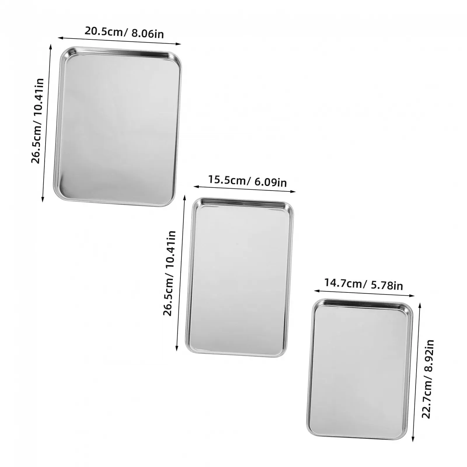 Набор форм для запекания IMIKEYA 3 шт прямоугольные для десертов и лазаньи, фото №2