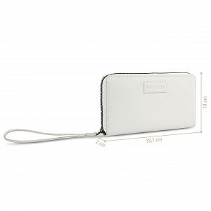 Гаманець на блискавці Bugatti ELSA зі шкіри з RFID захистом, білий synthetic.ua - Фото 1