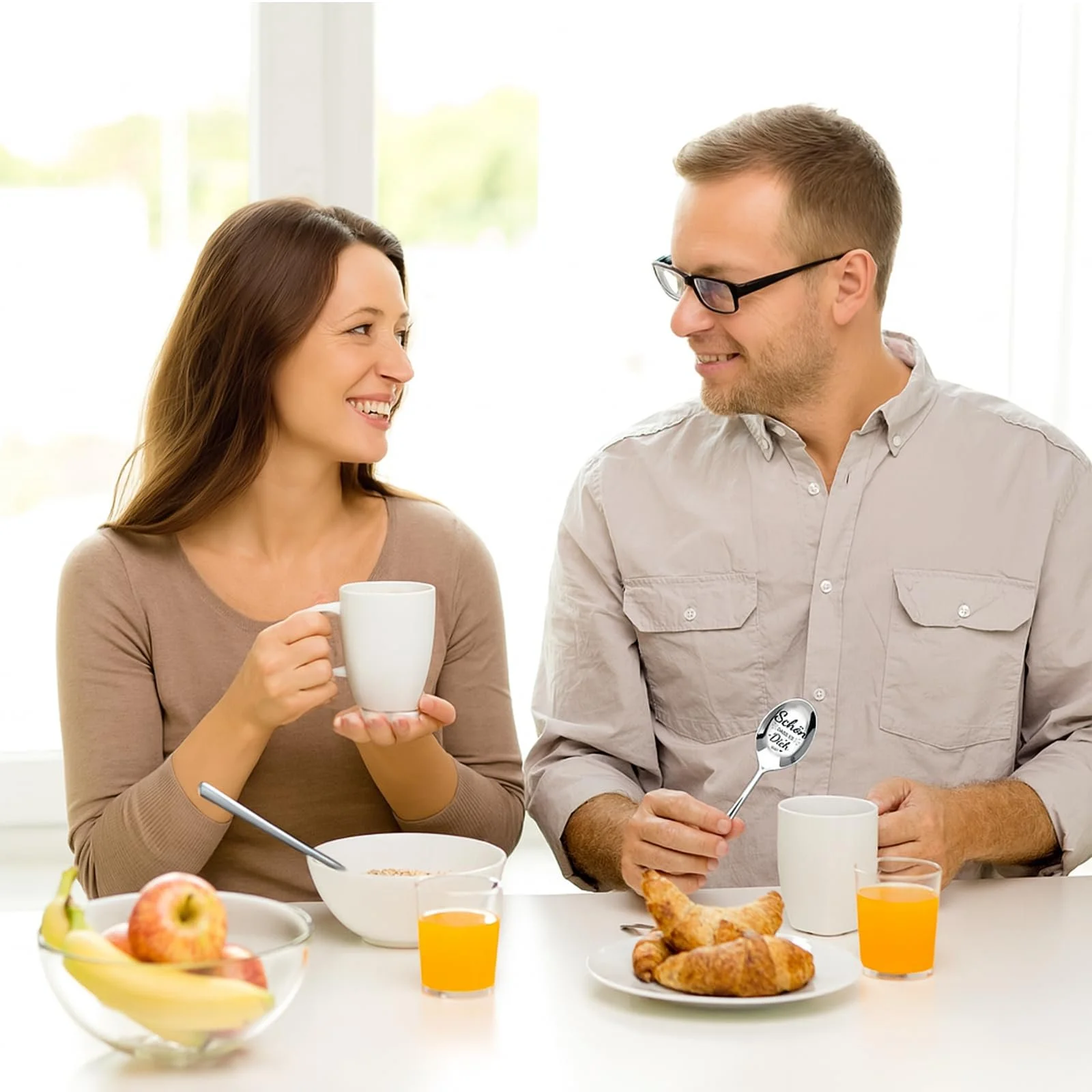 Набір ложок для пластівців 2 шт з гравіюванням, маленькі, фото №6 Набір ложок для пластівців 2 шт з гравіюванням, маленькі, фото №6