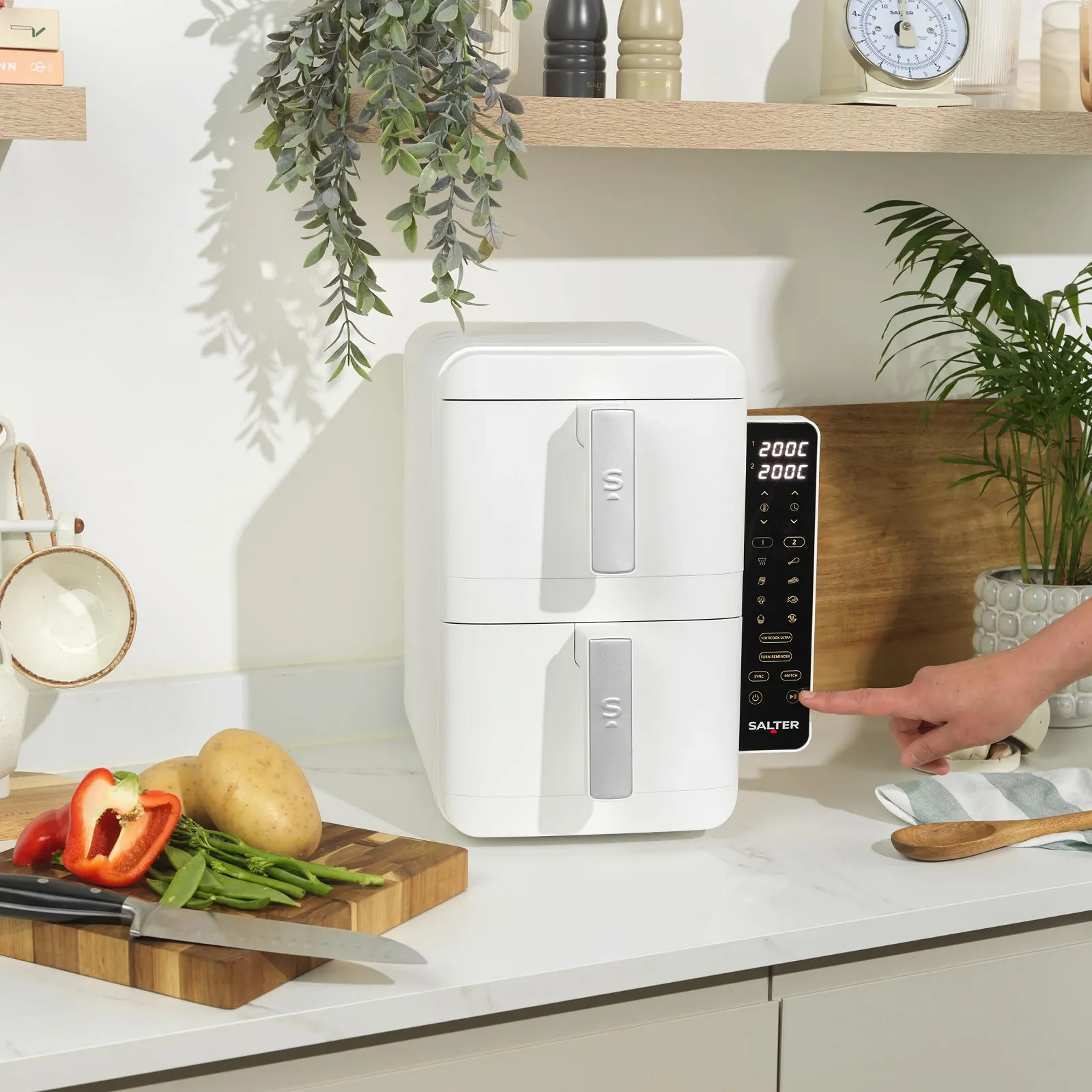 Мультипіч Salter VertiCook Ultra 9 л 2 кошики 2400 Вт, фото №6 Мультипіч Salter VertiCook Ultra 9 л 2 кошики 2400 Вт, фото №6