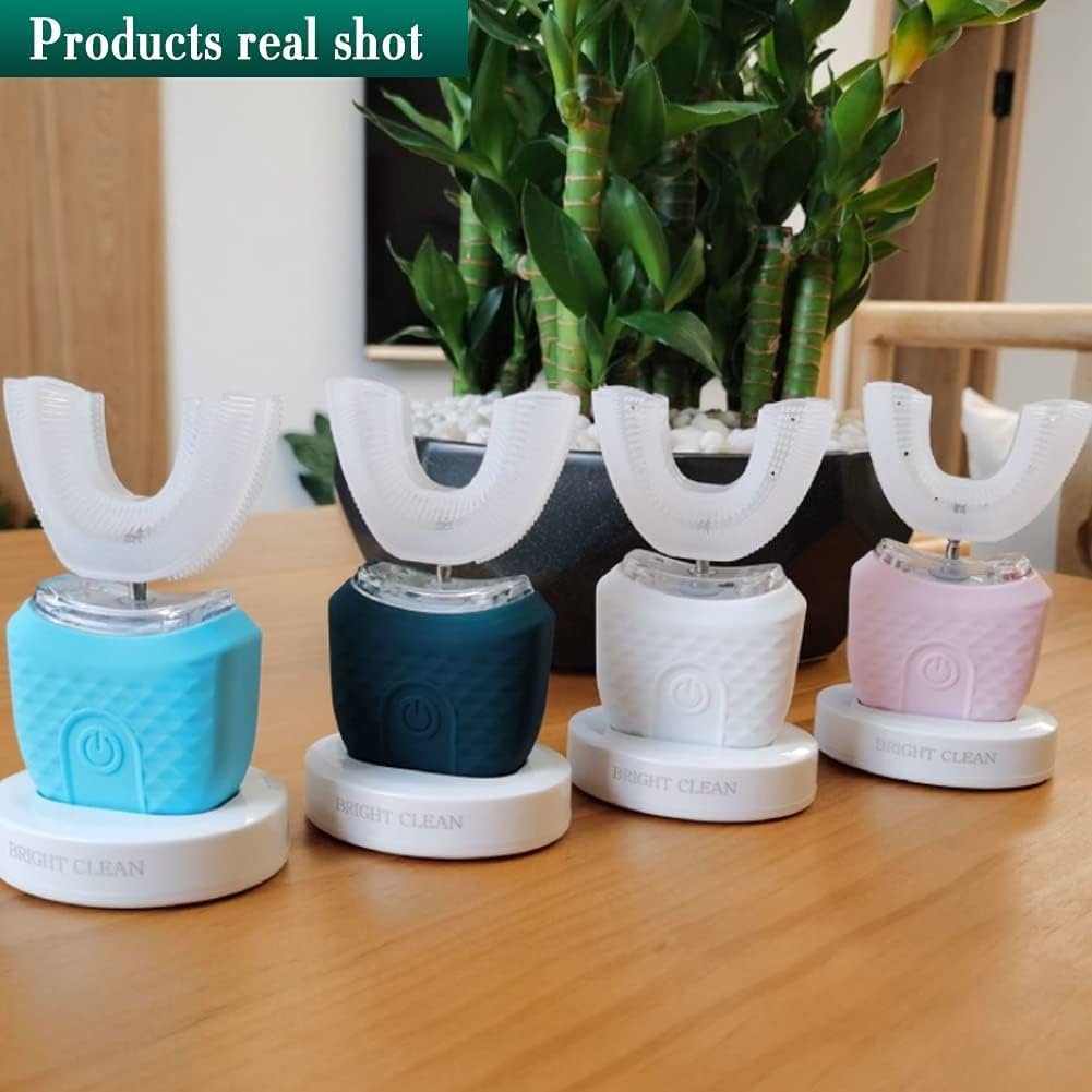 Електрична ультразвукова зубна щітка 360° Автоматична U-подібна Біла, фото №8