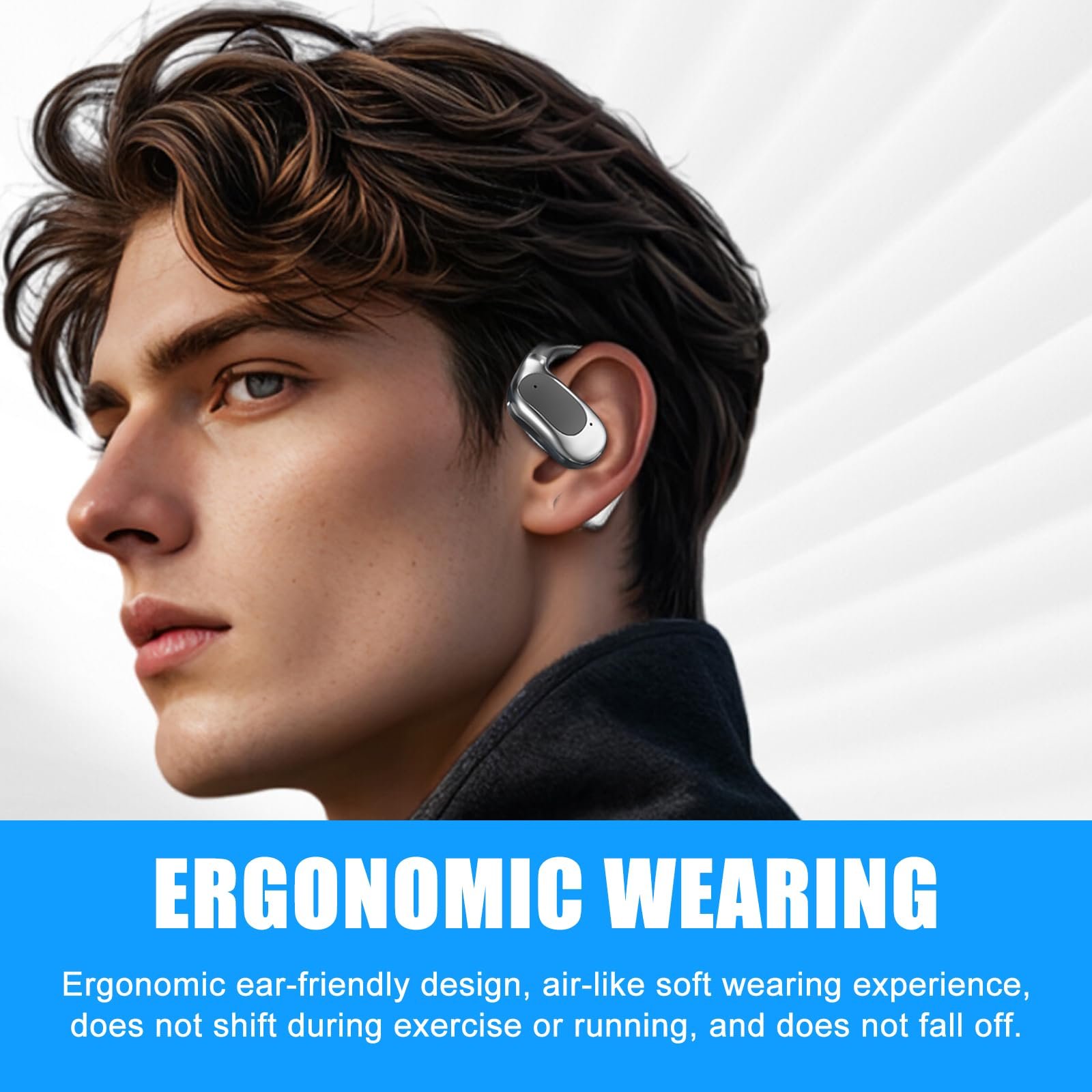 Наушники-переводчики AI Bluetooth 5.4 с сенсорным экраном, 144 языка, HiFi звук, LED индикатор уровня заряда батареи, фото №4