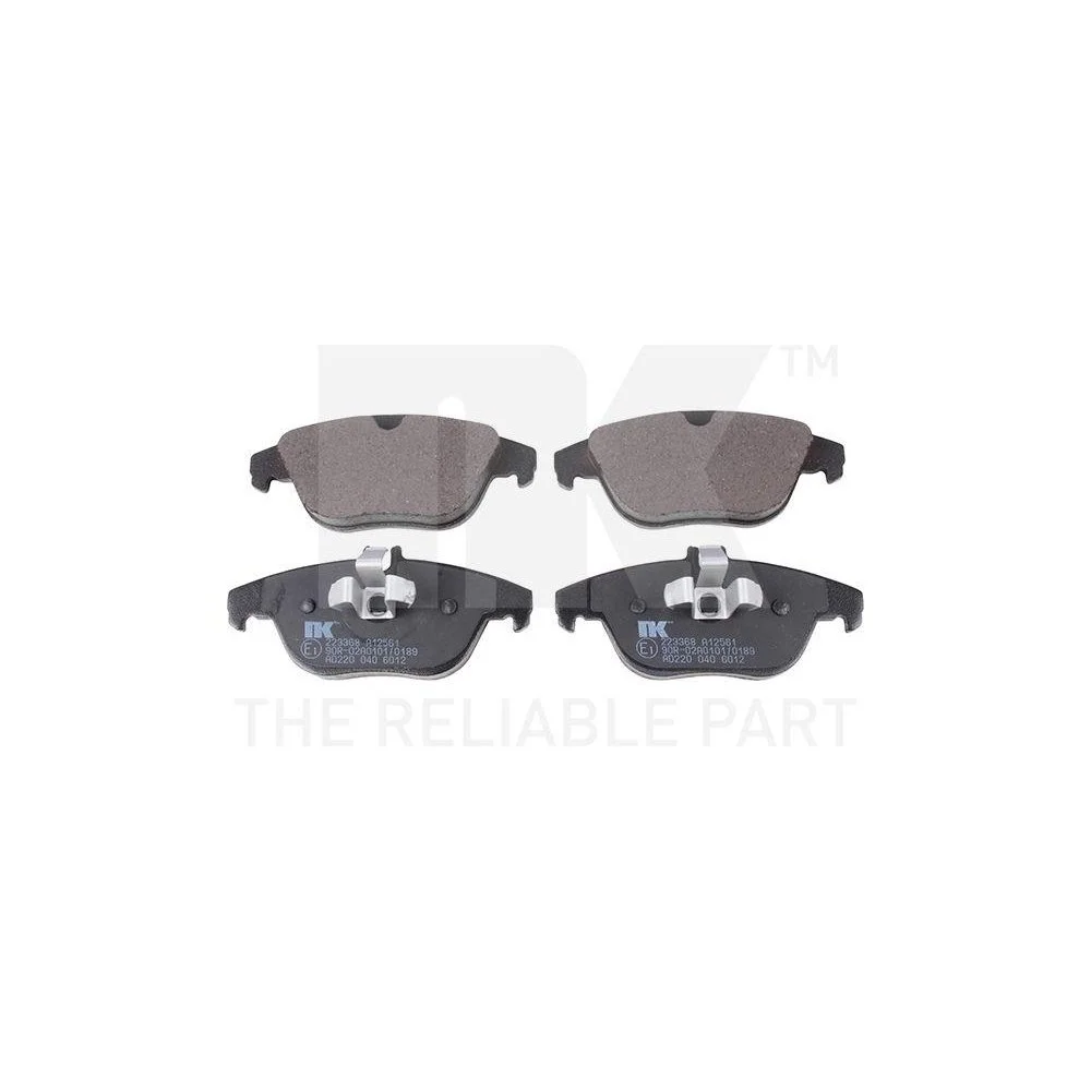 Комплект тормозных колодок дисковый тормоз NK 223368 для MERCEDES-BENZ задний мост, фото №1