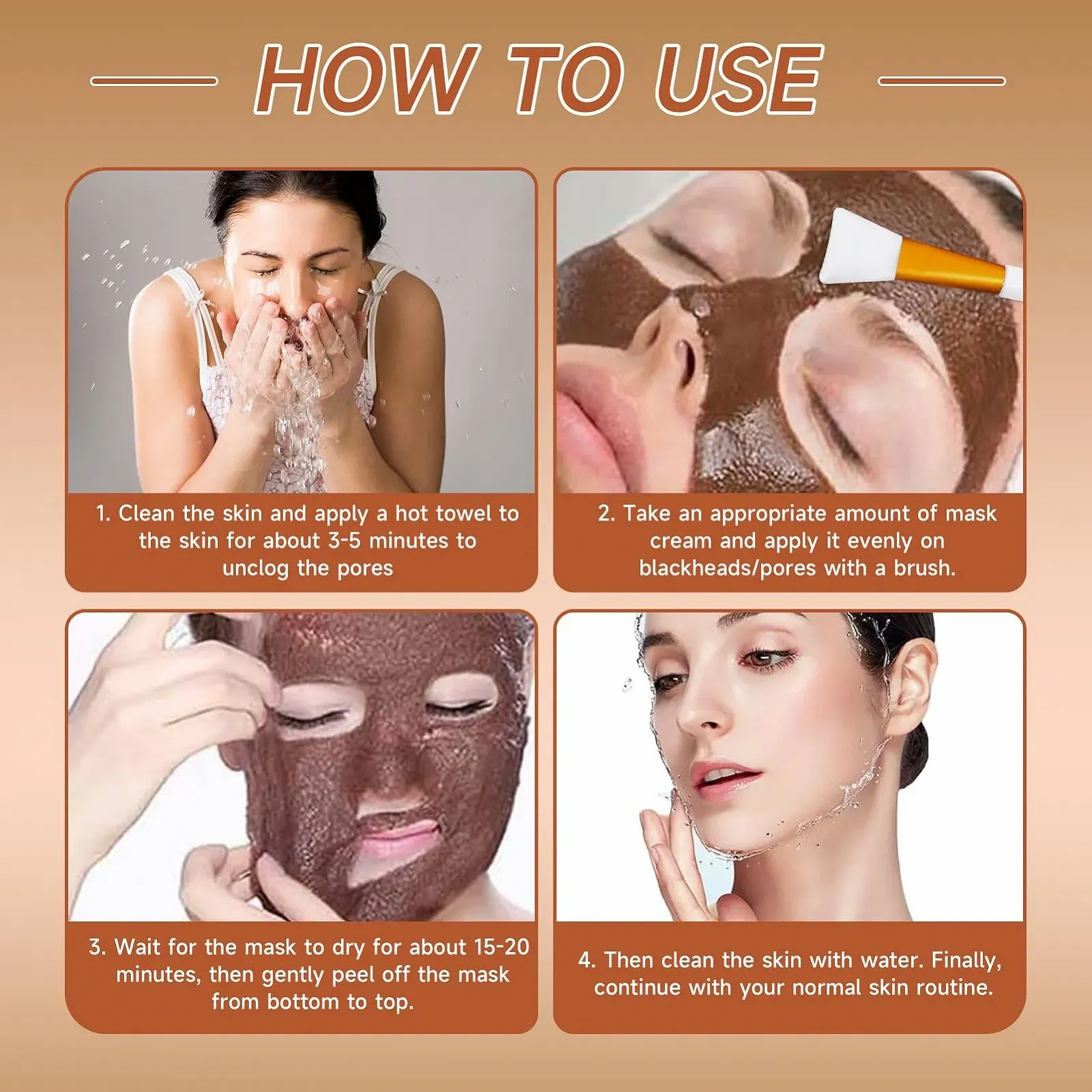 Маска для обличчя Parowu Herbal Spots Peel-Off, ретельно очищає пори, фото №3