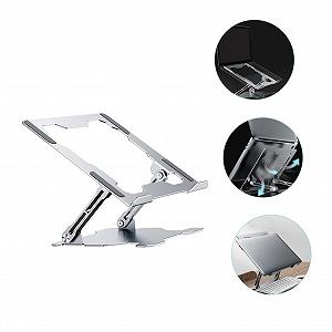 Регульована підставка для ноутбука Gatuida з алюмінієвого сплаву, багатофункціональна, ергономічна, регульована по висоті для офісу та подорожей synthetic.ua - Фото 1