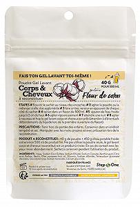 Шампунь та гель для душу 2-в-1 у порошку Step One Cotton Blossom 40 г (500 мл) - Фото 1