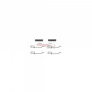 Комплект аксесуарів, гальмівні колодки дискові METZGER 109-1125 для RENAULT CITROËN/PEUGEOT - Фото 1