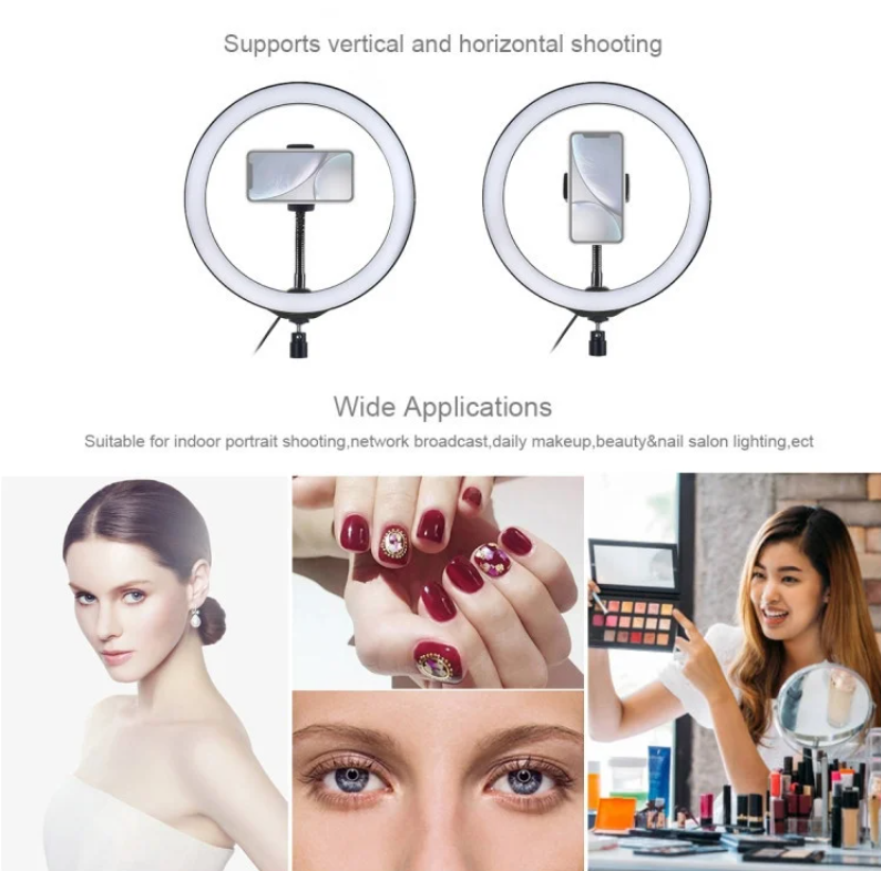 Кольцевая светодиодная LED лампа CXB-300 30 см с креплением для телефона, фото №4 Кольцевая светодиодная LED лампа CXB-300 30 см с креплением для телефона, фото №4