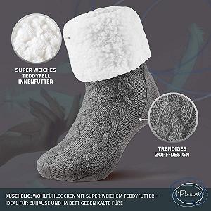 1 пара затишних шкарпеток з ABS підошвою synthetic.ua - Фото 1