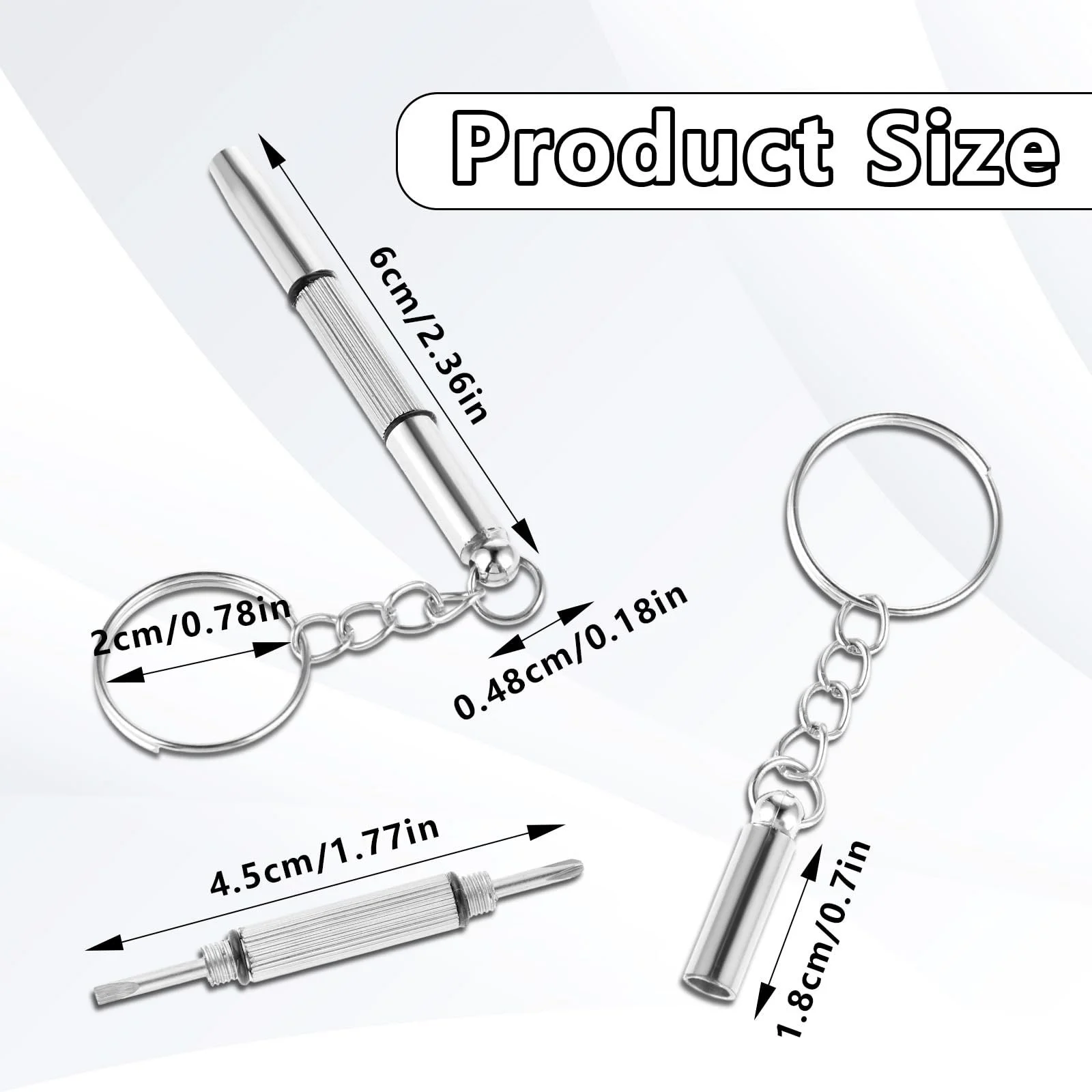Набір simarro Mini 6 Precision Key Ring Стальний Сріблястий, фото №4