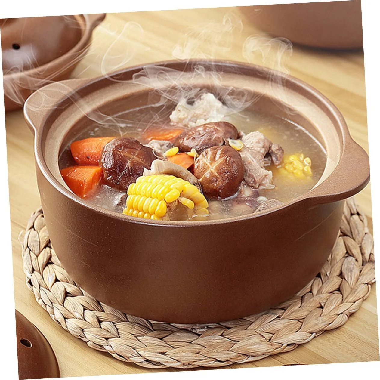 Каструля керамічна з кришкою термостійка кислотостійка, фото №9