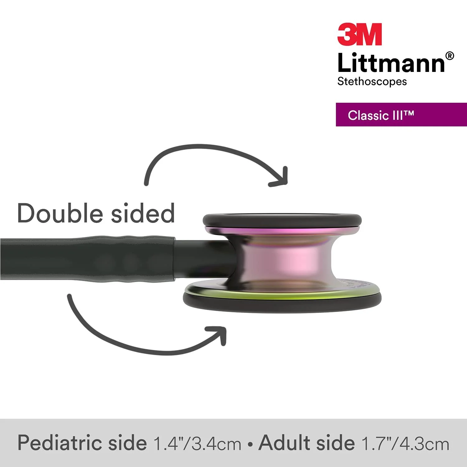 Стетоскоп 3M Littmann Classic III 69см Чорний, фото №3