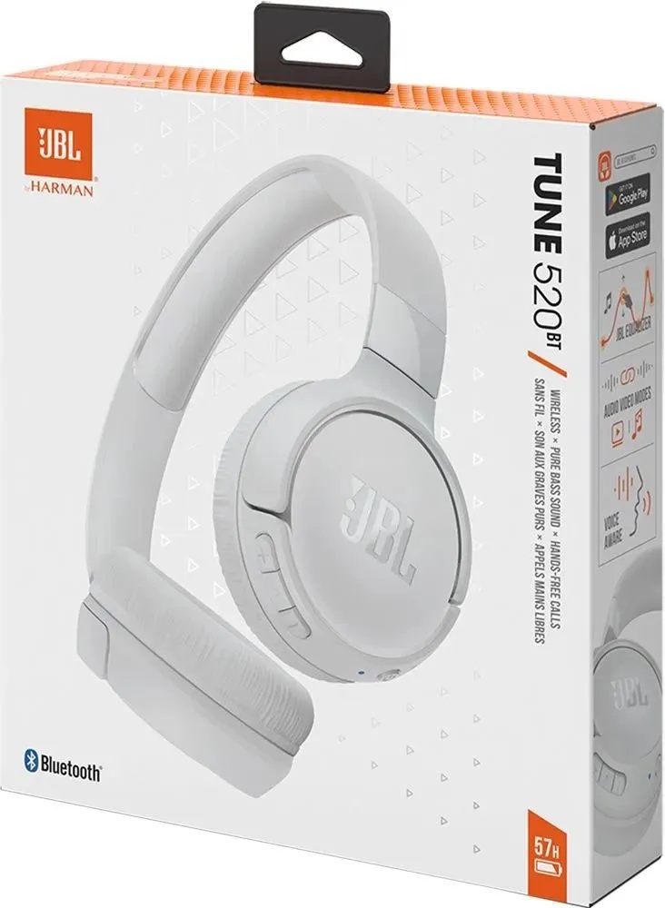 Навушники JBL TUNE 520BT ANC BT5.3 57h White, фото №14