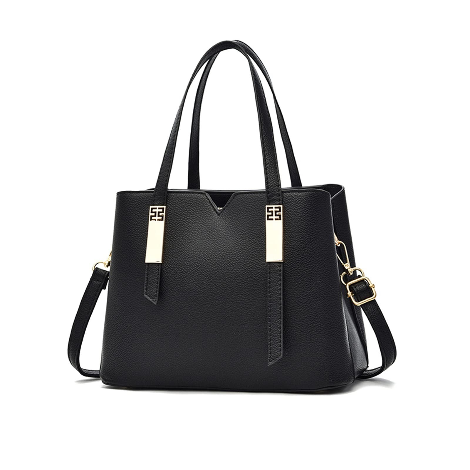 Сумка Nicole & Doris, жіноча, елегантна, тоут, зі штучної шкіри, чорна, фото №1