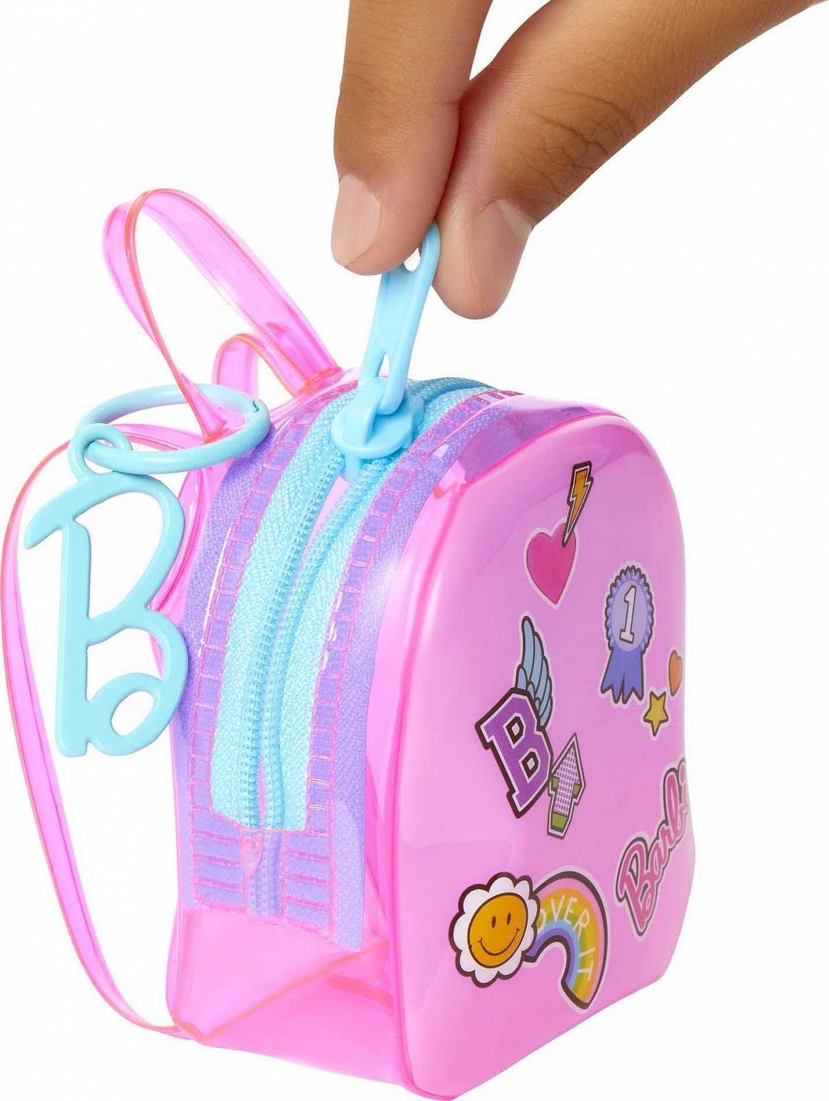 Одяг Barbie Deluxe Clip-On Сумка з Шкільним Одягом і П'ятьма Тематичними Аксесуарами Багатоколірний Сучасний, фото №3 Одяг Barbie Deluxe Clip-On Сумка з Шкільним Одягом і П'ятьма Тематичними Аксесуарами Багатоколірний Сучасний, фото №3