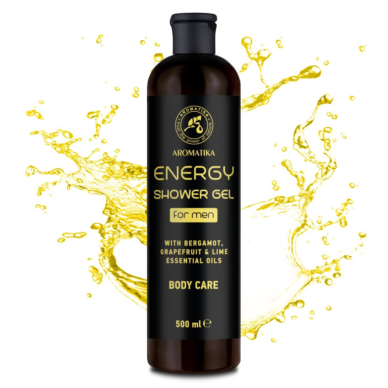 Гель для душа Energy для мужчин с эфирными маслами бергамота, грейпфрута и лайма 500 мл, фото №2