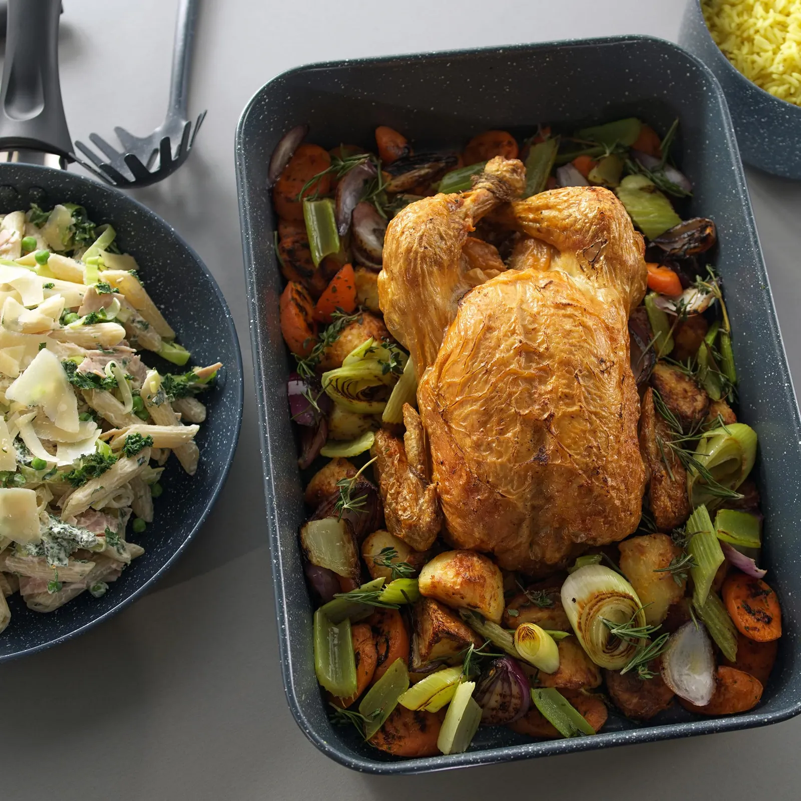 Форма для запікання Russell Hobbs Nightfall RH01832EU глибока вуглецева сталь 39.5 см синій мармур, фото №3