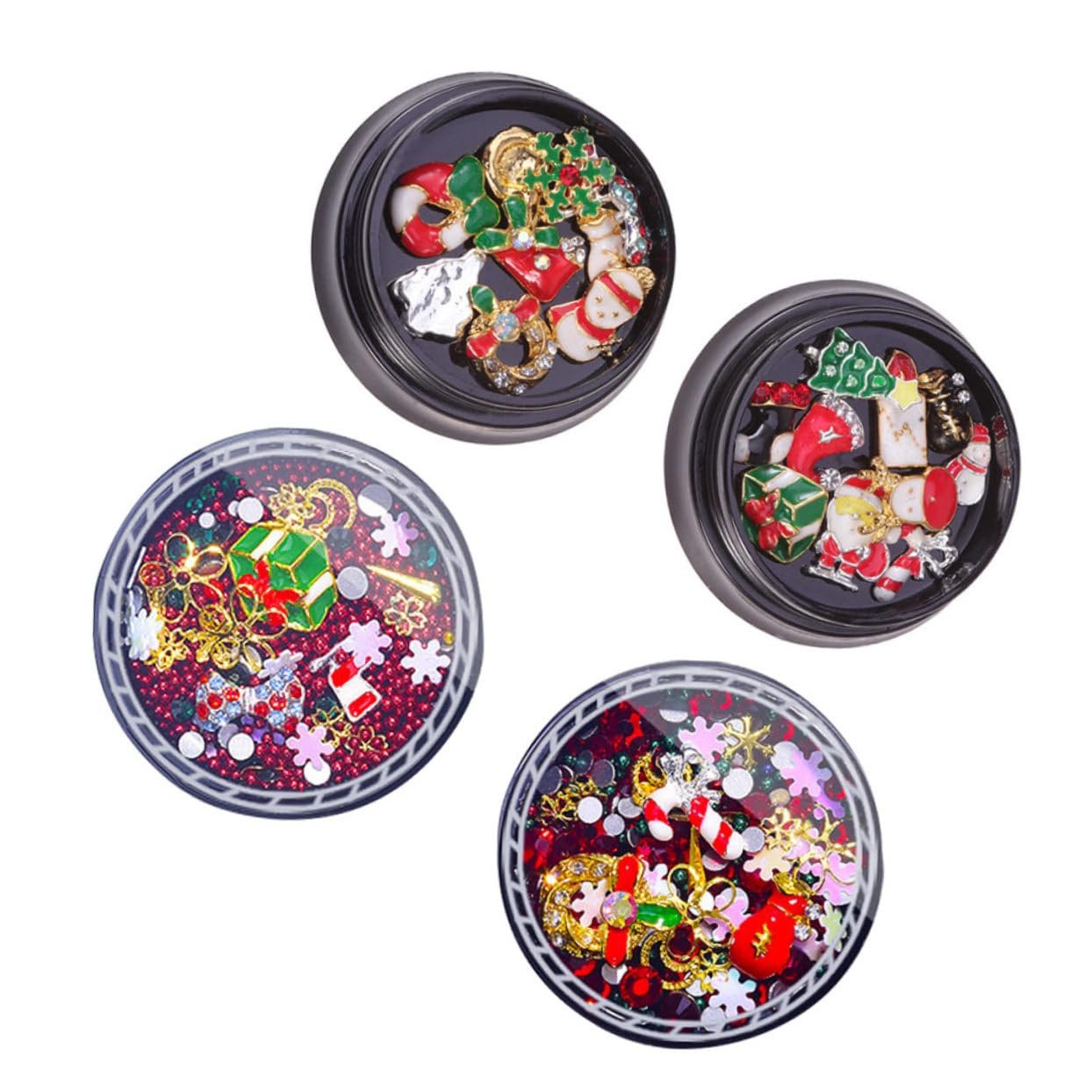 Стразы для ногтей Healeved Рождественские, набор, снежинки, фото №5