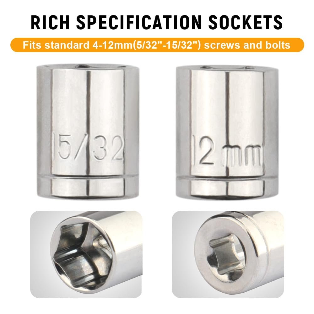 Набір викруток Hoteche 26 шт. T-Handle Викрутка та набір насадок, фото №3