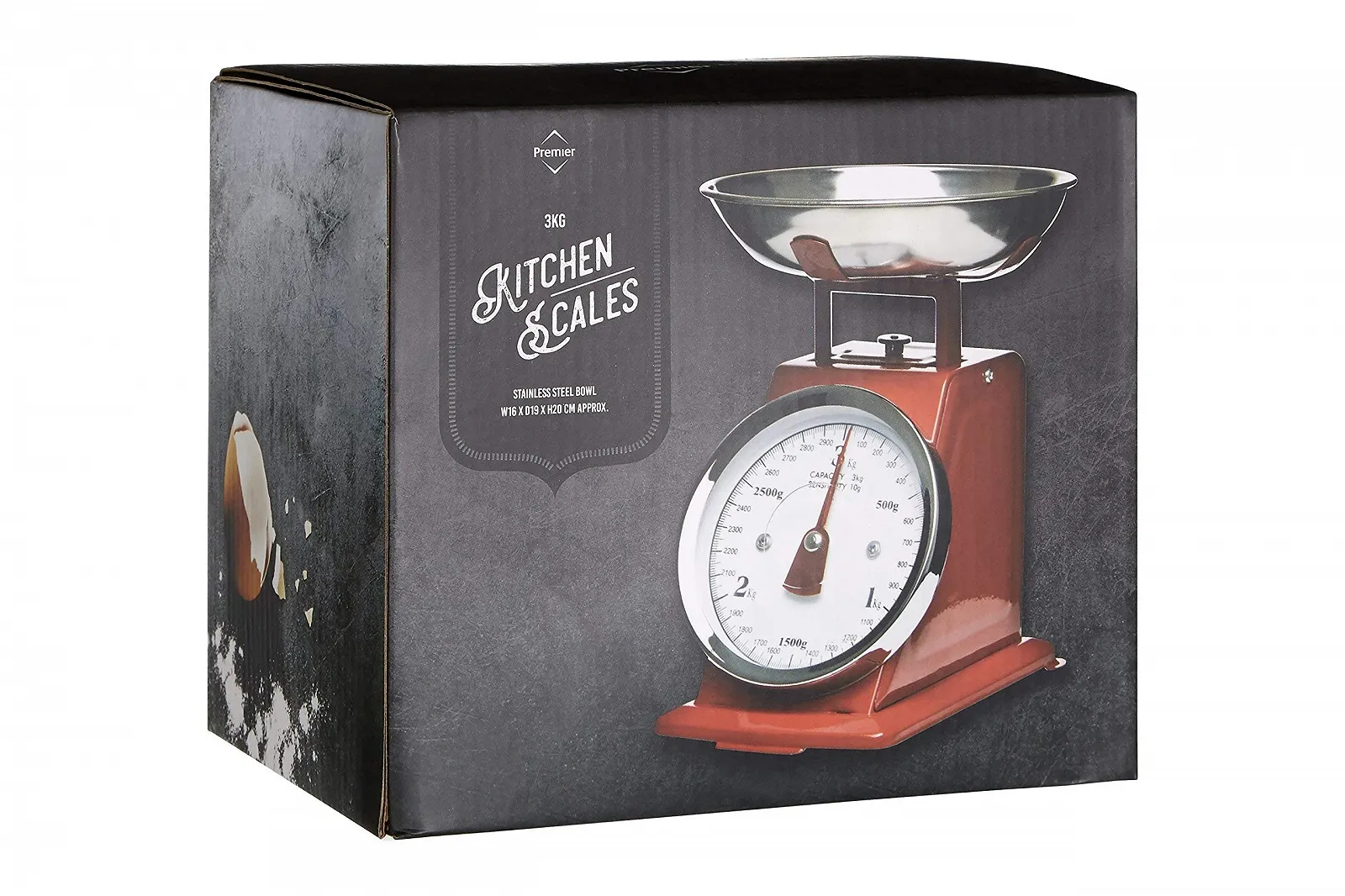 Кухонні ваги Premier Housewares Retro 3 kg з чашею Нержавіюча сталь Red, фото №2 Кухонні ваги Premier Housewares Retro 3 kg з чашею Нержавіюча сталь Red, фото №2