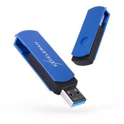 USB флеш-накопитель Exceleram 64GB P2 Series Blue/Black USB 3.1 Gen 1 EXP2U3BLB64, фото №1