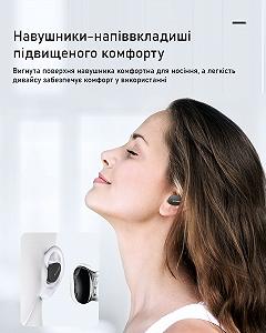 Бездротові навушники BlitzWolf BW-FPE2 TWS для Android, iPhone, iPad Чорні synthetic.ua - Фото 1
