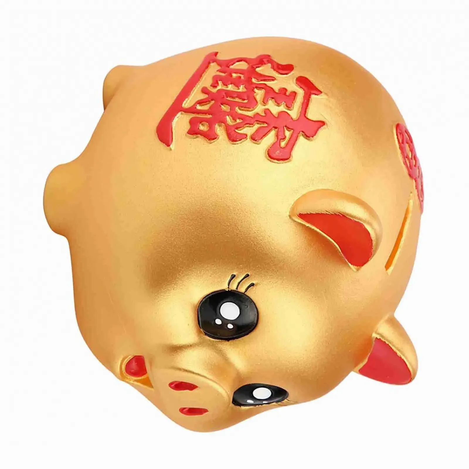 Копилка Поросенок Силиконовая 12,5 см Золотистая, фото №8