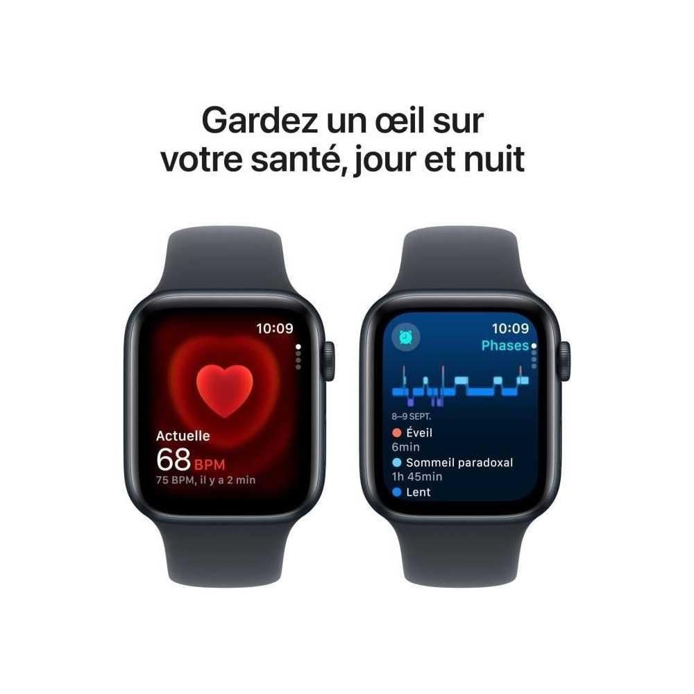 Смарт-годинник Apple Watch SE (2nd Generation) GPS 44мм Алюмінієвий корпус Midnight, спортивний ремінець Midnight (S/M), фото №5