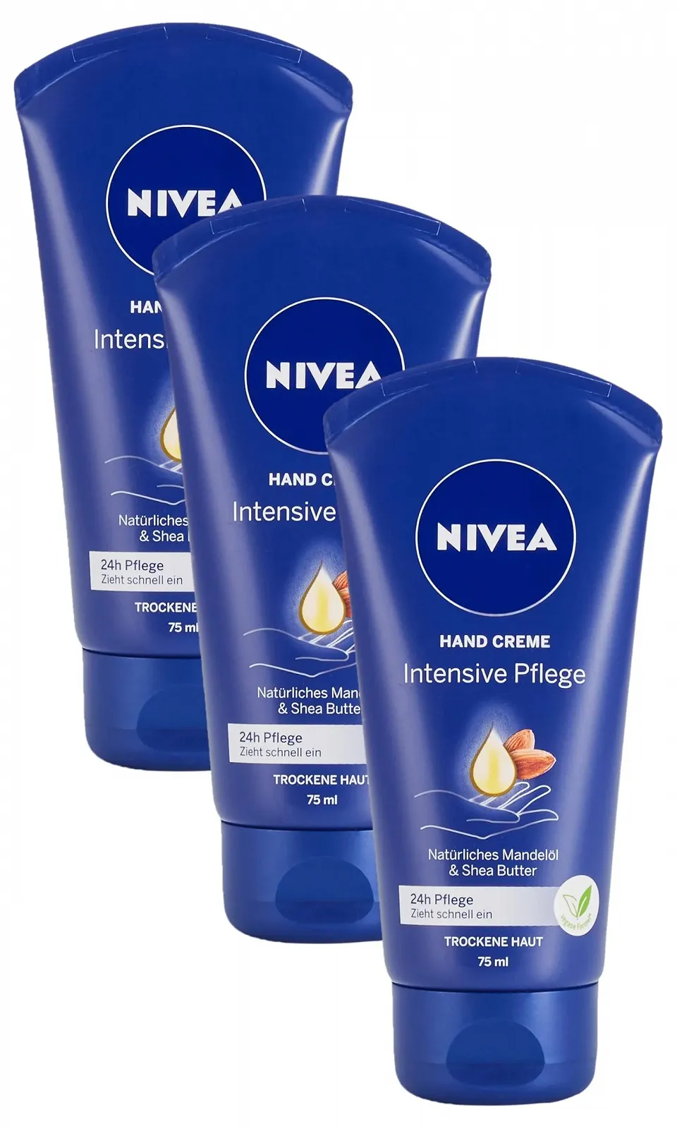 Крем для рук NIVEA Intensive Care С миндальным маслом 75 мл (3 шт. в упаковке), фото №1