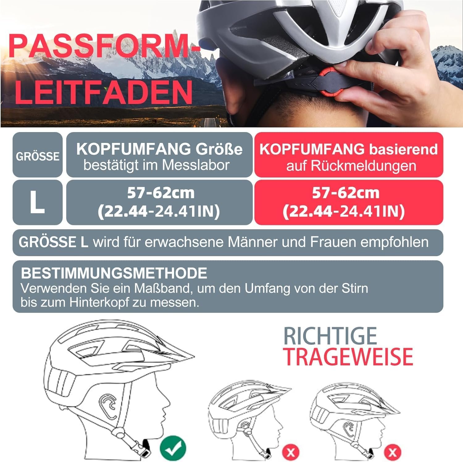 Велосипедний шолом KINGLEAD MTB з магнітним козирком і LED заднім ліхтарем, фото №8