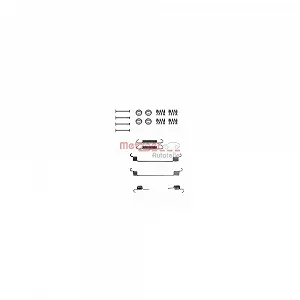 Монтажный комплект тормозных колодок METZGER 105-0672 FIAT FORD PEUGEOT RENAULT - Фото 1