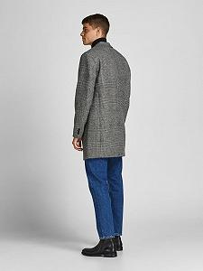 Пальто JJEMOULDER WOOL COAT SN 12171374-Light Grey Melange-Checks Jack&Jones Сірий XL synthetic.ua - Фото 1