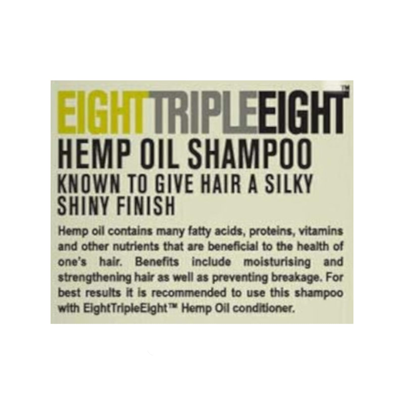 Шампунь Eight Triple Eight Hemp Oil 1 Літр, фото №3 Шампунь Eight Triple Eight Hemp Oil 1 Літр, фото №3