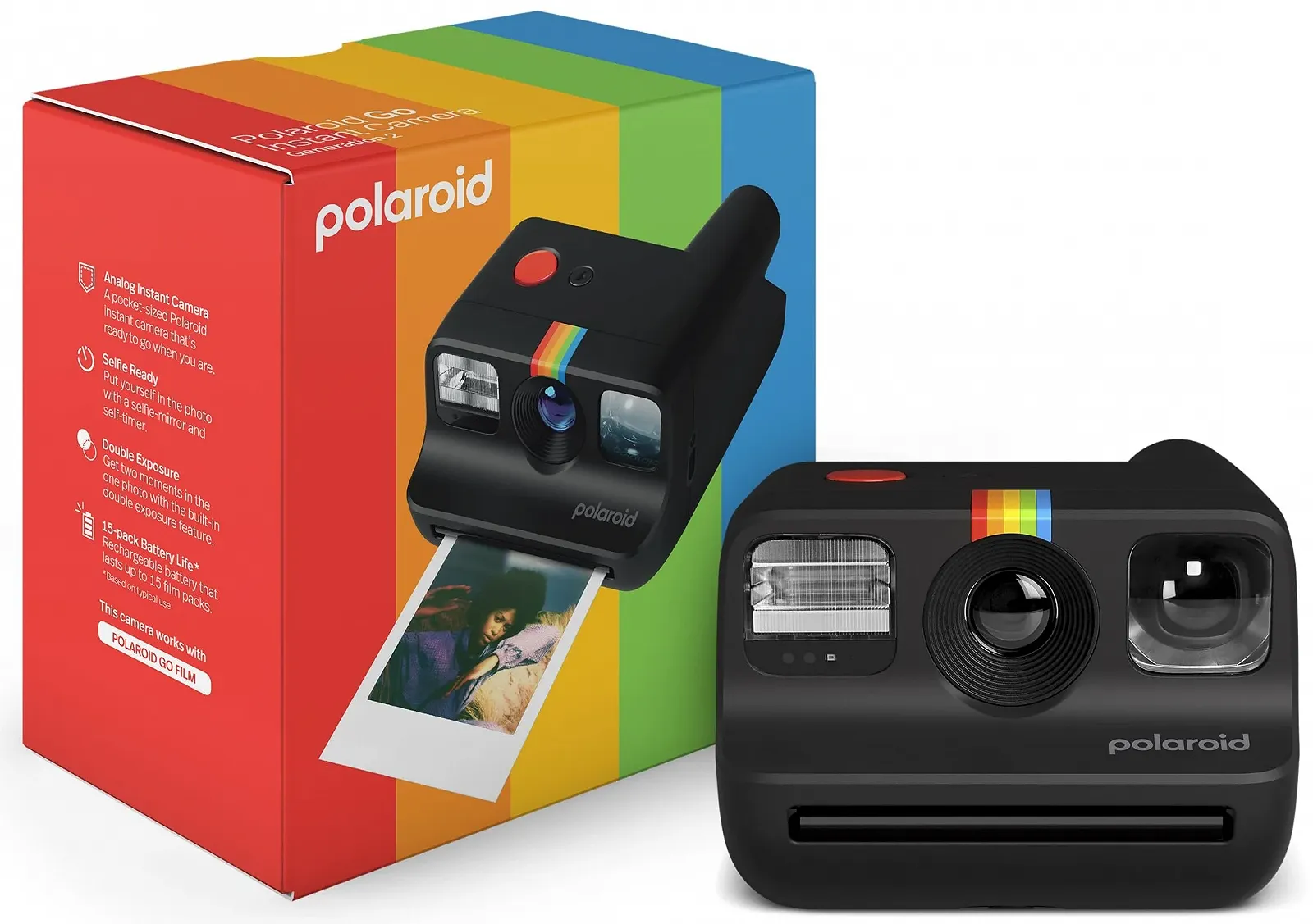 Фотокамера мгновенной печати Polaroid Go Generation 2 Black, фото №1 Фотокамера мгновенной печати Polaroid Go Generation 2 Black, фото №1
