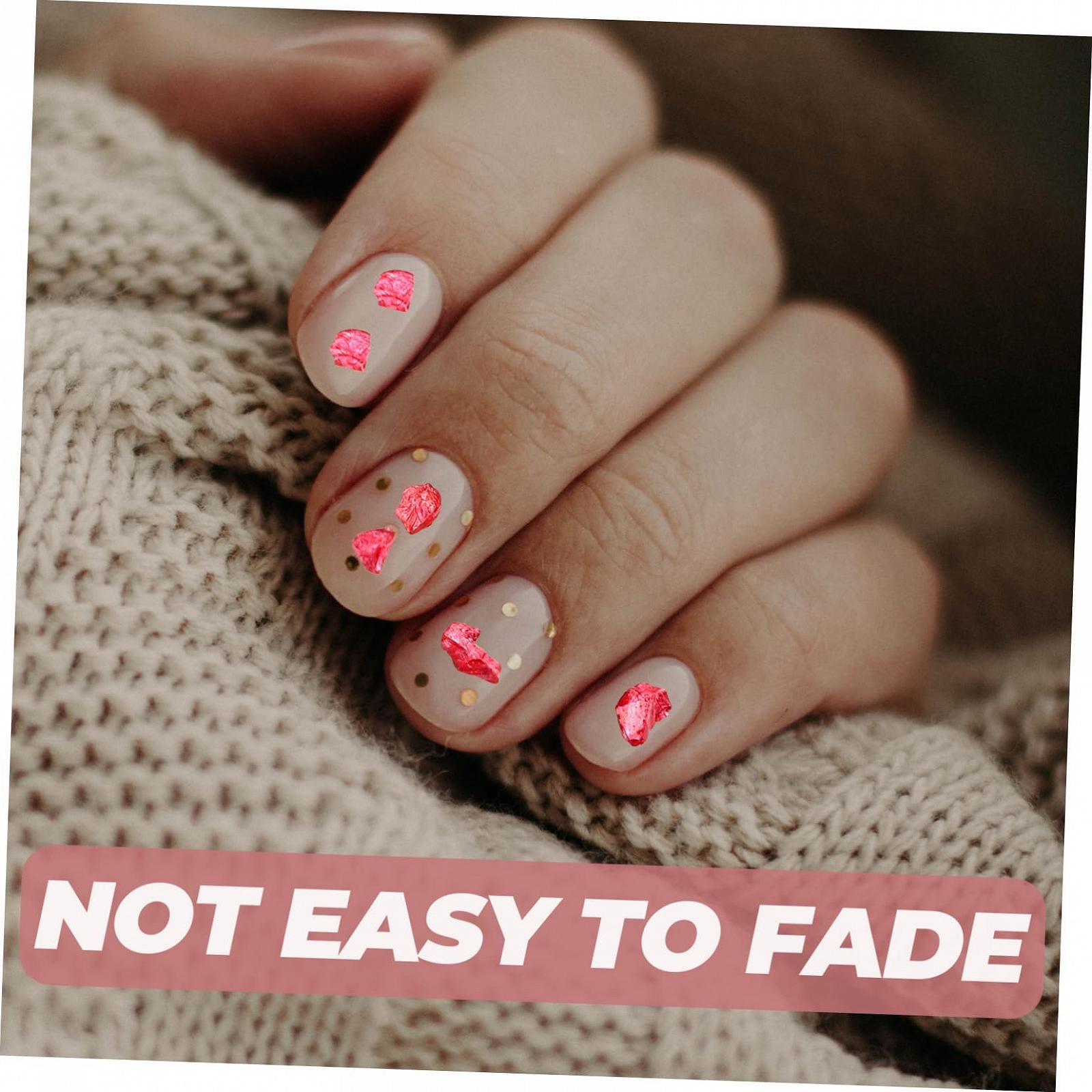 Песок стеклянный прозрачный Healvian для дизайна ногтей и рукоделия, фото №4