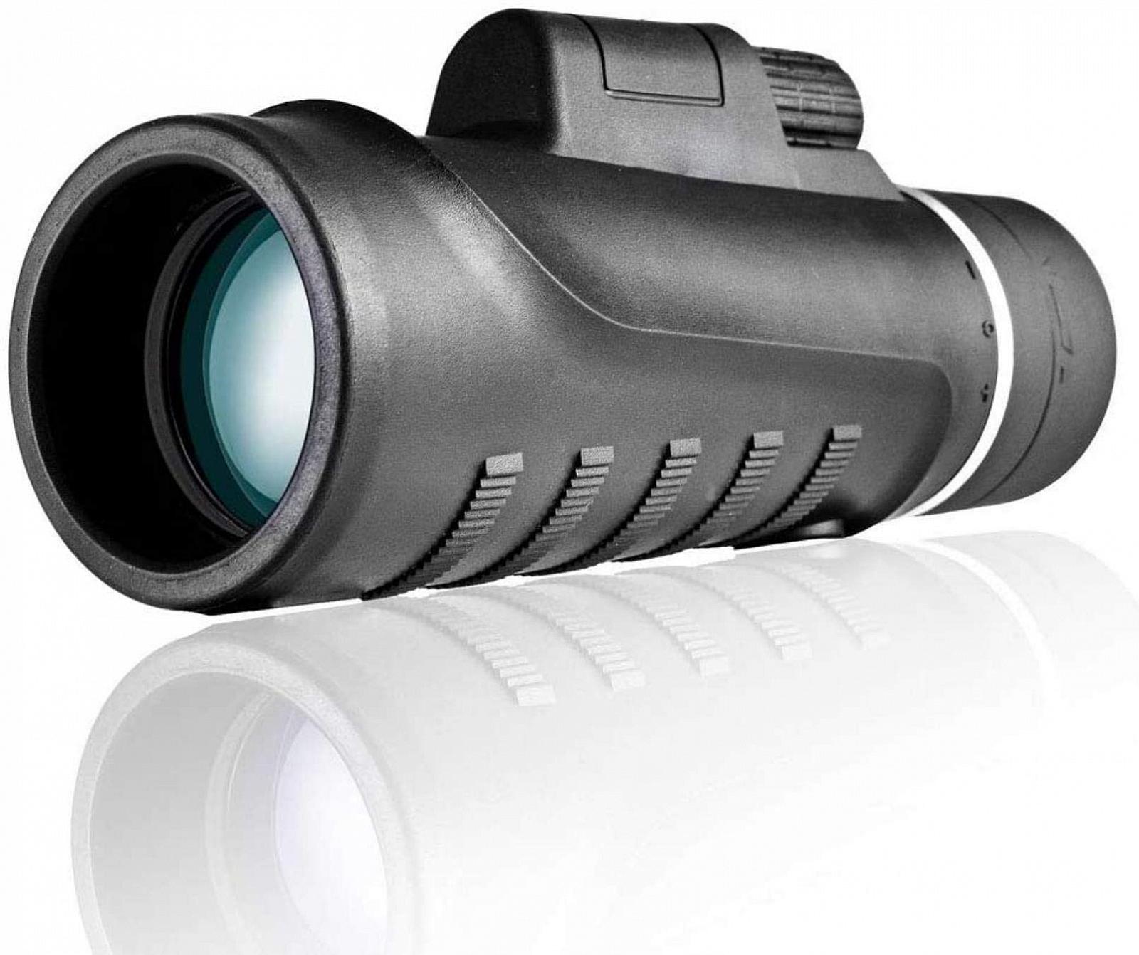 Монокуляр Monokular-Teleskop 12x42 Компактний FMC-Об'єктив Чорний, фото №1