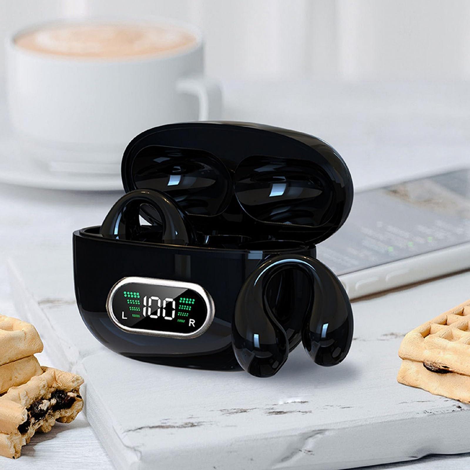 Наушники для перевода Stereo Clip On с зарядным чехлом 300 mAh, черный, фото №8