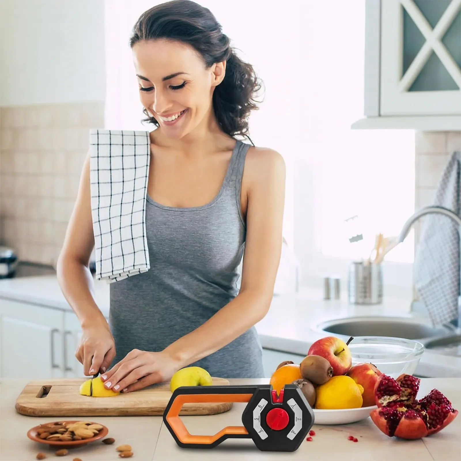 Точилка для ножів Yeelan ручна 6 рівнів регулювання професійна, фото №7