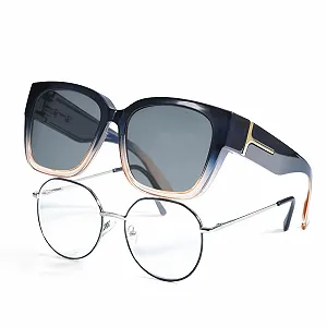 Сонцезахисні окуляри поверх окулярів LVIOE для жінок Поляризовані модні лінзи UV400 захист - Фото 1