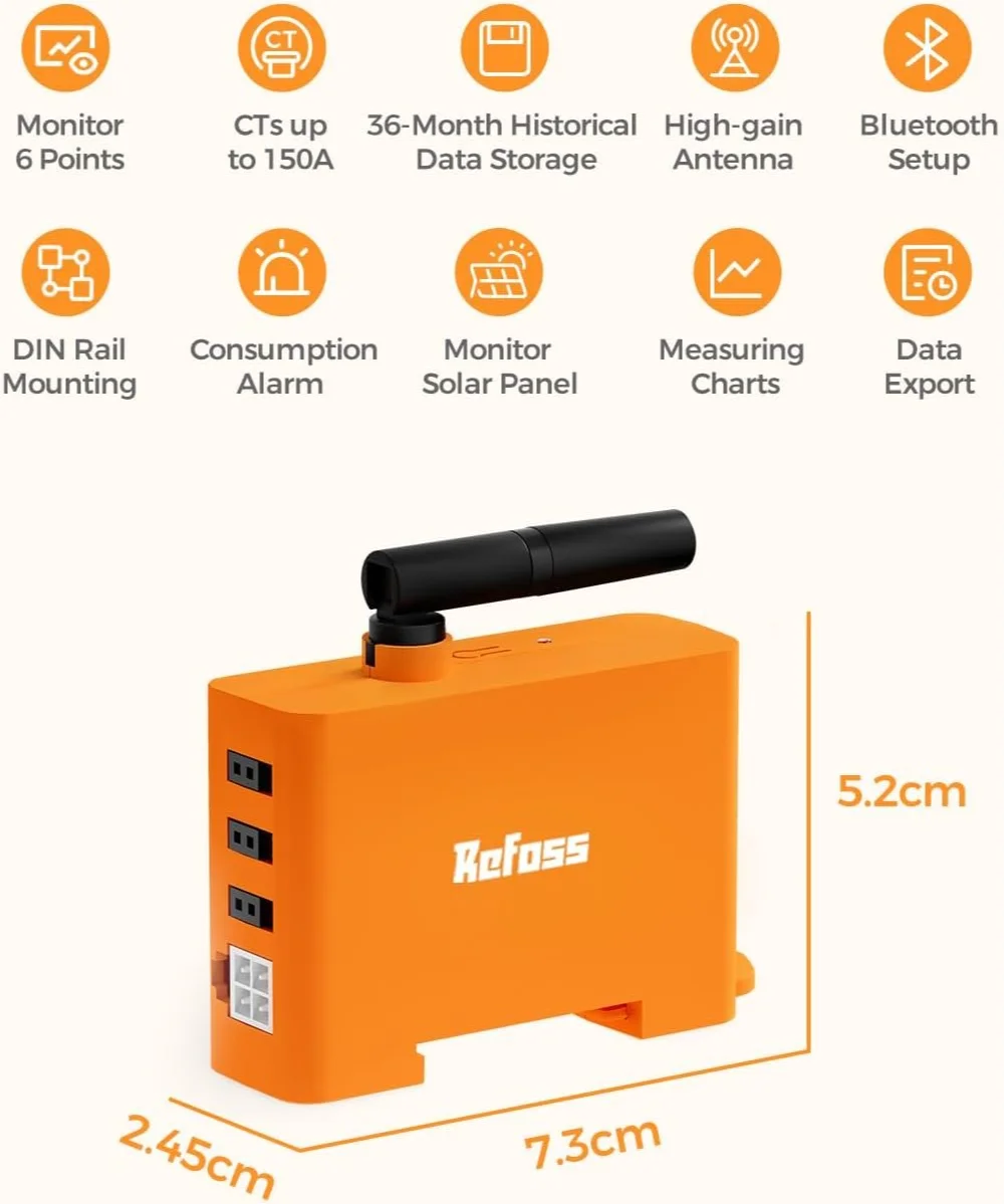 Вимірювач потужності Refoss EM06 Оранжевий, фото №3